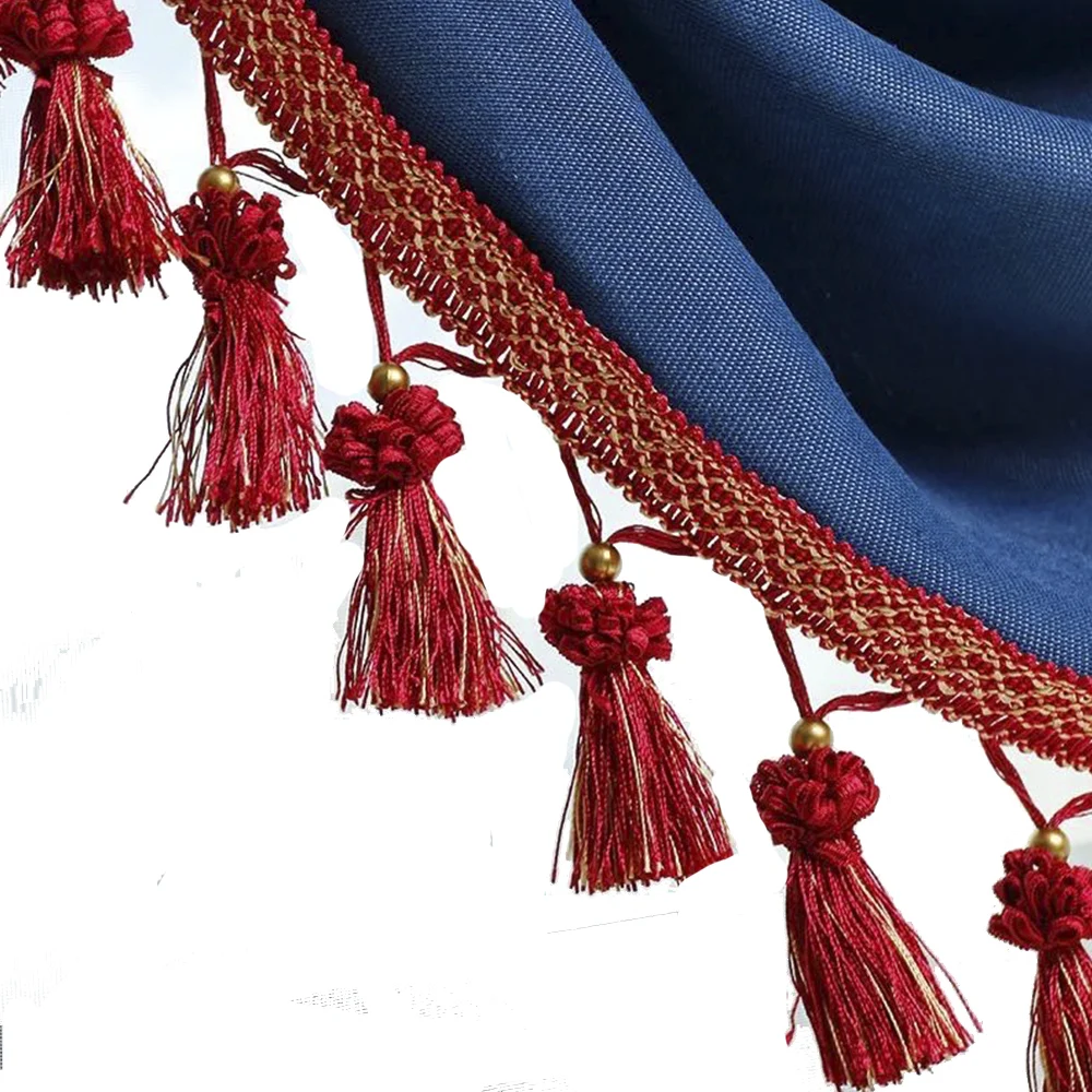 С бахромой и подвешенная шаровая отделка Ремесло вязального ленточная ткани для