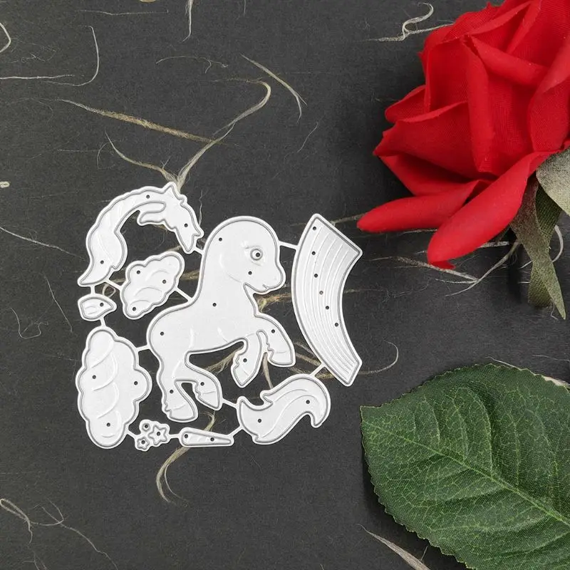 &quotЛошадка Радуга&quot металлический Трафаретный вырубной штамп трафарет для