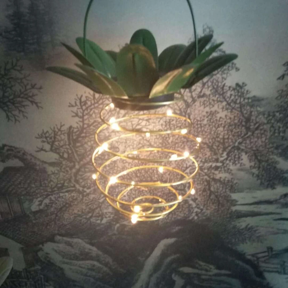 Новинка светодиодная гирлянда Konesky с ананасами на солнечной батарее садовый