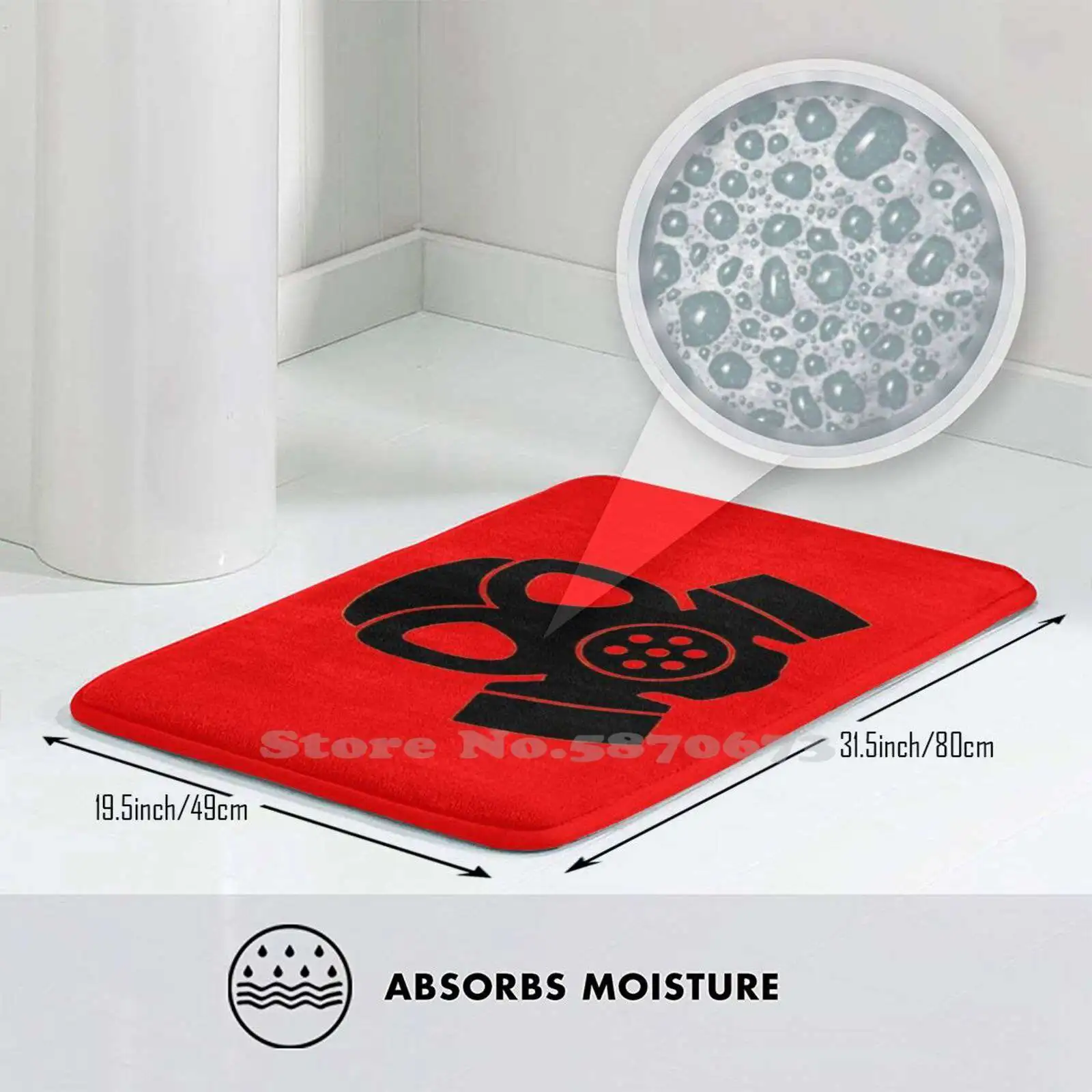 Маска Gask удобный коврик для двери ковер ног газ Череп Апокалипсис 19 лицо ретро