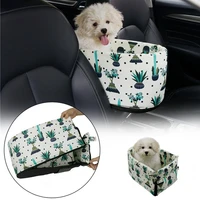 portable pet dog car seat central control nonslip dog carriers safe car armrest box kennel bed for small dog cat travel products