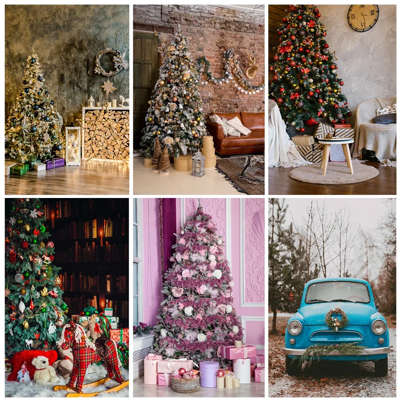 

Виниловый Рождественский фон SHENGYONGBAO для фотосъемки с изображением елки в подарок детям Фотофон для студии реквизит для фотосессии 21520YDH-05