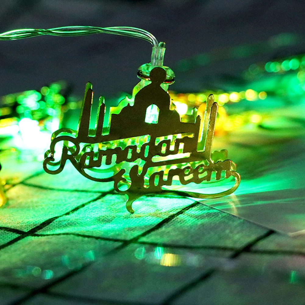 

LED Metallic Moon Castle Light Colorful 10 LED Fairy String Lights Ramadan Arab Festival Ornament Home Decor