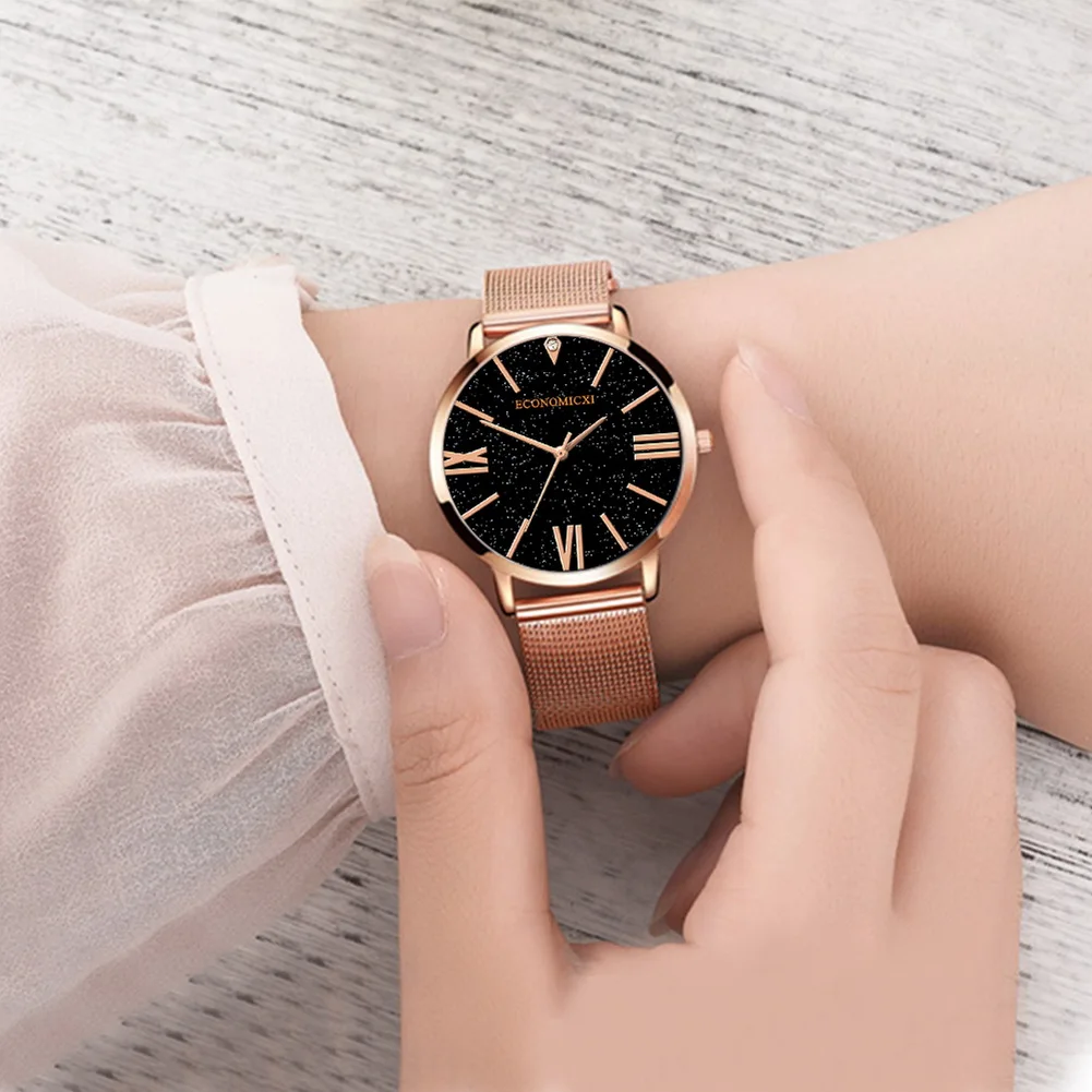 

Women Quartz Movement Watch Simple Watch Gifts with Steel Belt Band LXH