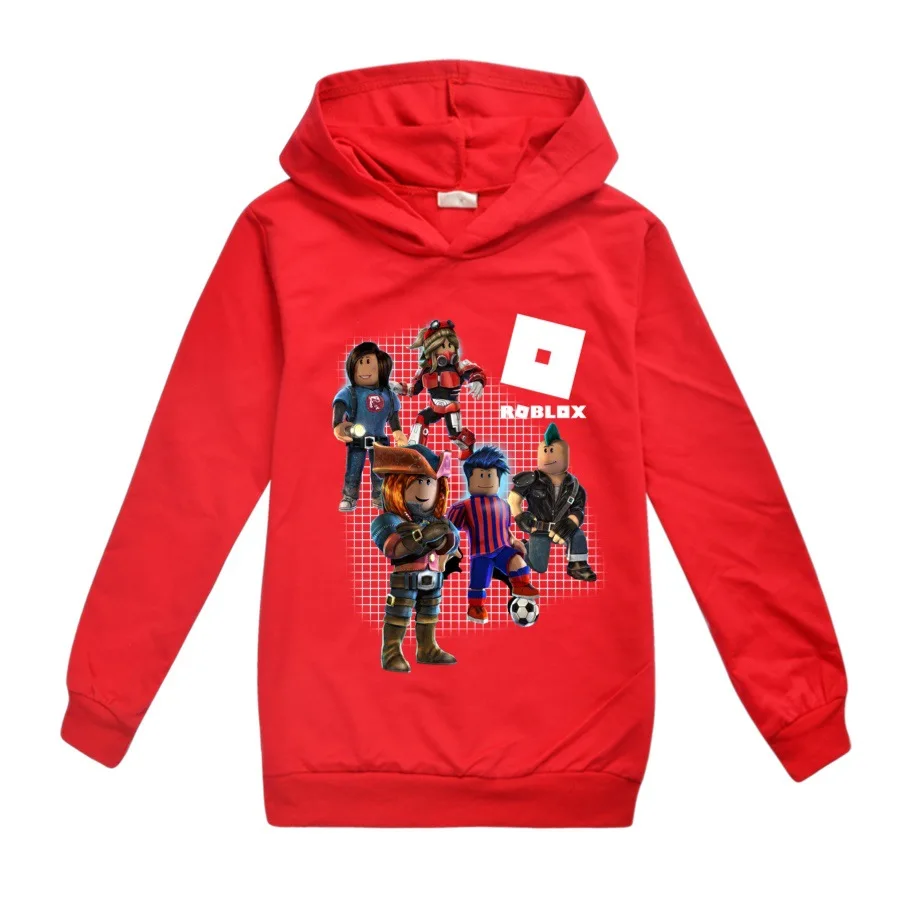 Осенняя Толстовка robloxing с капюшоном для маленьких девочек детская одежда