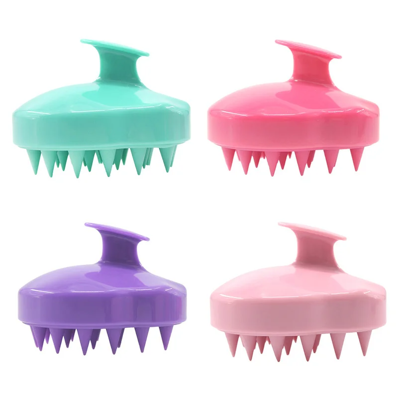 

Comb Handheld 5 Colors Silicone Scalp Shampoo Massage Brush Washing Comb Shower Head Hair Mini Head Meridian Massage Wide Tooth