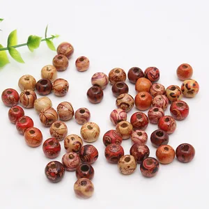 100pcs/lot 10mm Vintage Natural Big Hole Wood Beads Fit Necklace Bracelet Charm Loose Wood Spacer Beads for Diy Jewelry Making