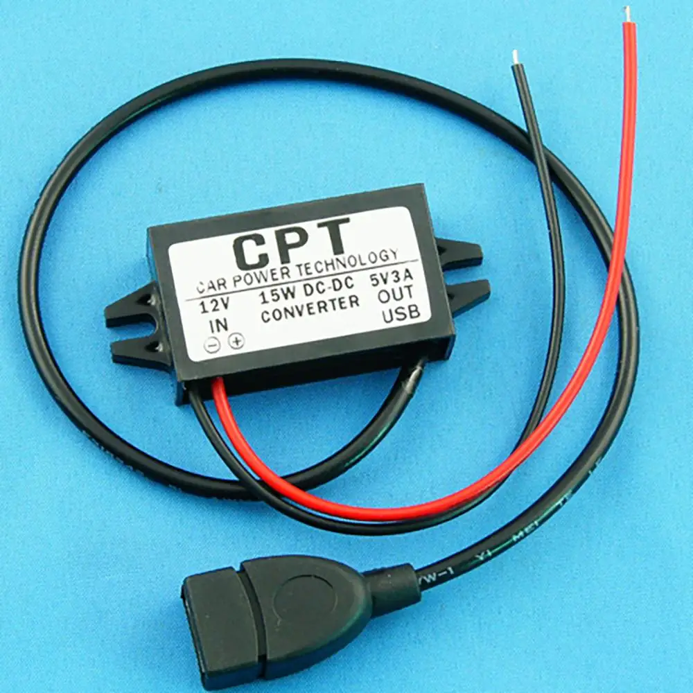 

DC 12V to 5V Step-Down Power Supply Module Car Power Technology Charger with Micro USB Cable