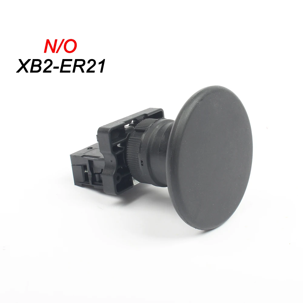 XB2-ER21 XB2-ER31 XB2-ER42 1NC/1NO Грибная головка 60 мм Мгновенный самосброс кнопочный переключатель красный/зеленый - Цвет: XB2-ER21