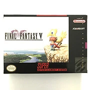 ff v with box for snes game cartridge