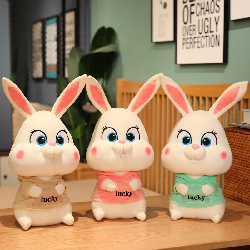 

Creative Cartoon Cute Lucky Rabbit Plush Toy Doll Car Home Ornaments Children Kawaii Toy Girlfriend Birthday Holiday Gifts