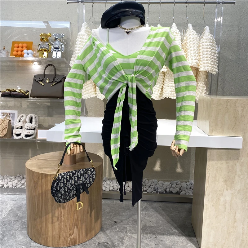 Новый фирменный Оригинальный дизайн галстук лента карамельных цветов полоса с