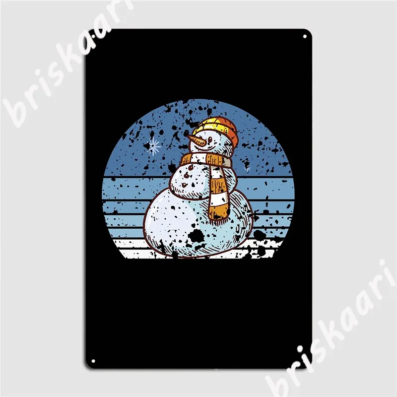 

Snowman Winter Metal Sign Cinema Living Room Wall Create Plaques Tin Sign Poster