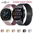 Металлический ремешок из нержавеющей стали для Huawei Watch 3, Браслет Миланская петля для Huawei Watch 3 Por, аксессуары для наручных часов