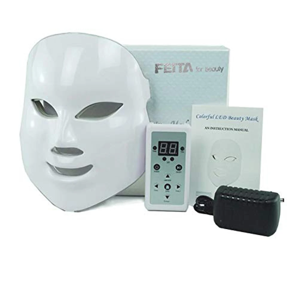 7 Color Led Facial Mask Beauty Skin Care Rejuvenation Wrinkle Acne Removal Face Therapy Whitening Tighten Instrument | Красота и