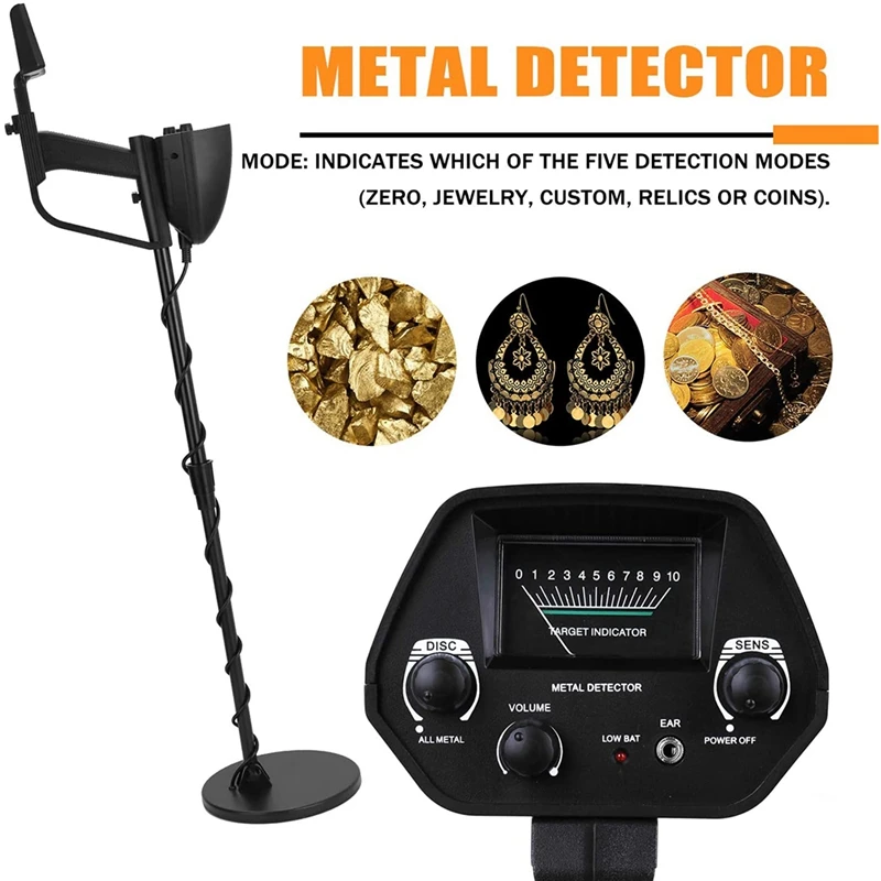 

All Metal Detector Professional Waterproof Underground Treasure Pinpointer Portable Gold Depth Detector GTX4030