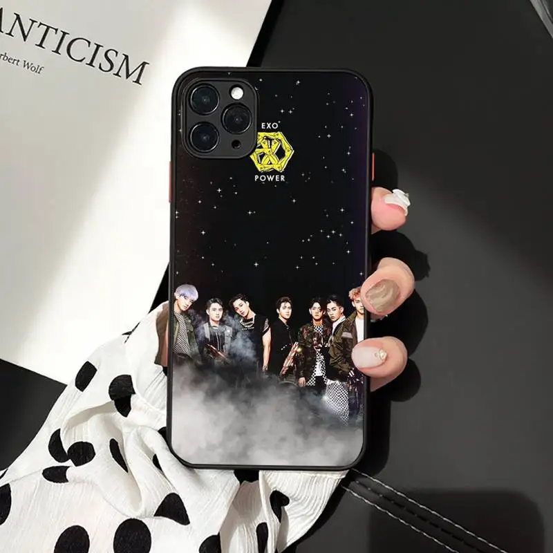 

Kpop EXO Phone Cases matte transparent For iphone 7 8 11 12 plus mini x xs xr pro max cover