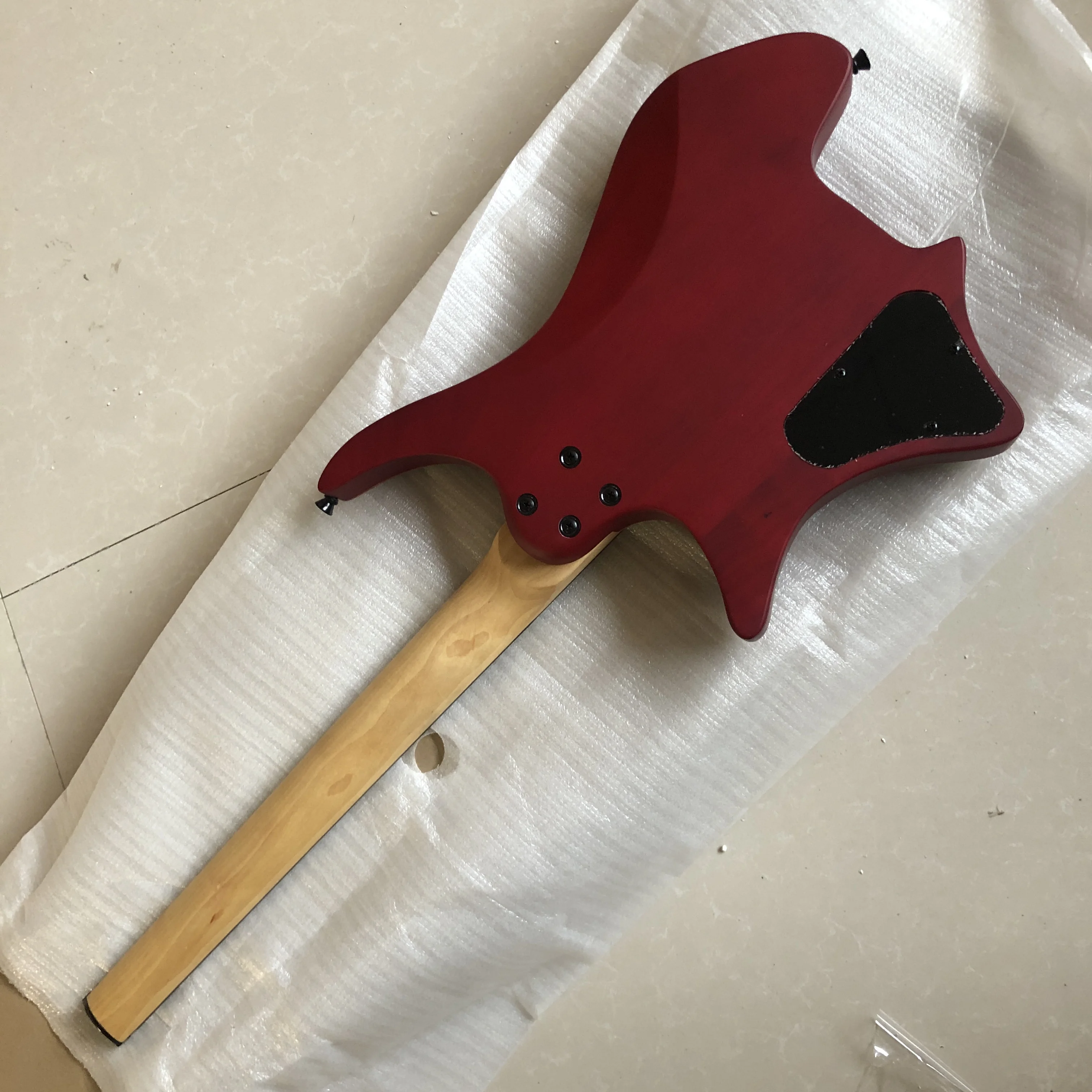 

free shipping electric guitar professional custom headless electric guitar best quality headless red guitar