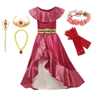 Платье принцессы, рождественское платье, вечернее платье для девочек, фантастическое женское платье, красные платья на день рождения