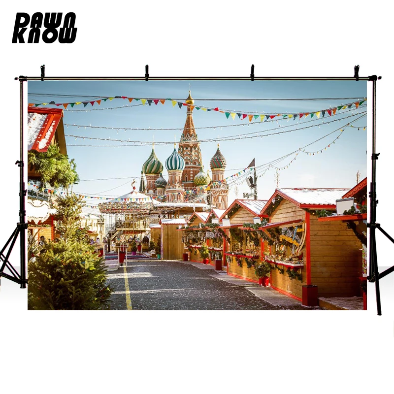 Фон для детской фотосъемки с изображением замка парка развлечений dawnзнаем