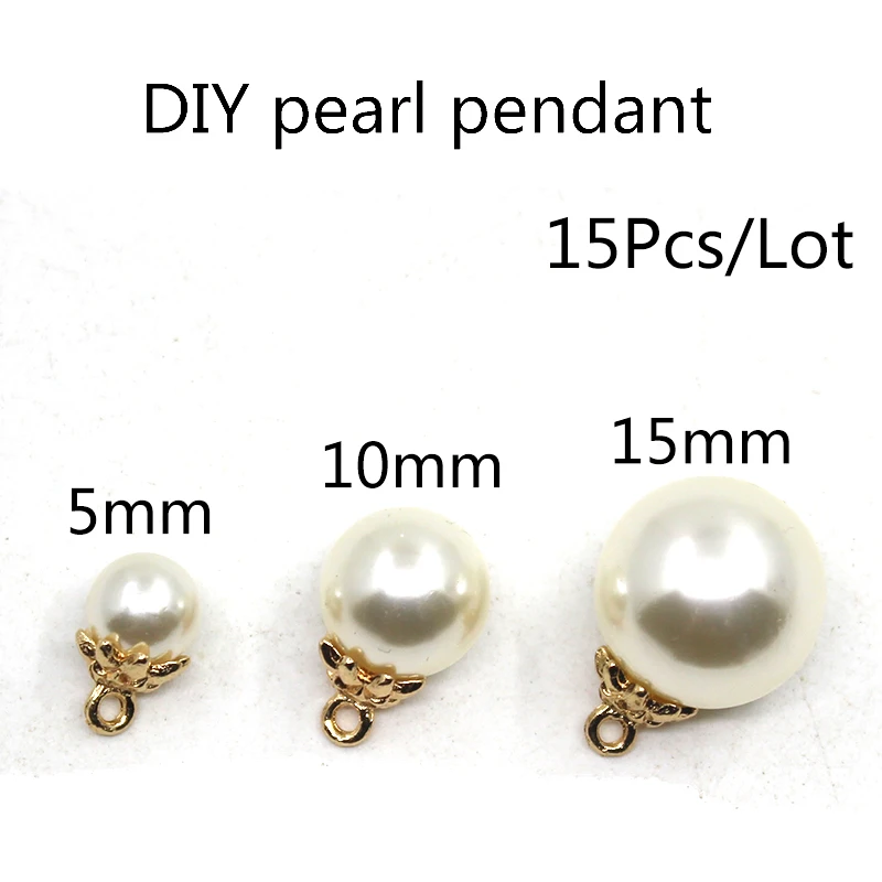 New 15Pcs/lot Pendant Pearl Zipper Head, DIY Accessories Bowknot Girl Hairpin