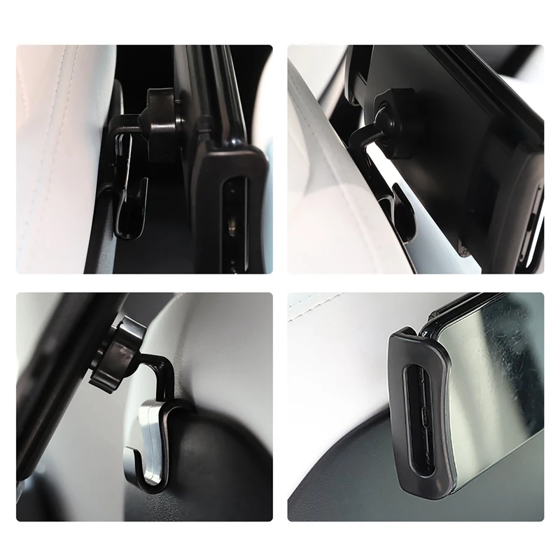 for tesla model 3 y rear seat phone holder with hook storage bag car interior accessories smartphone holder black accessories free global shipping
