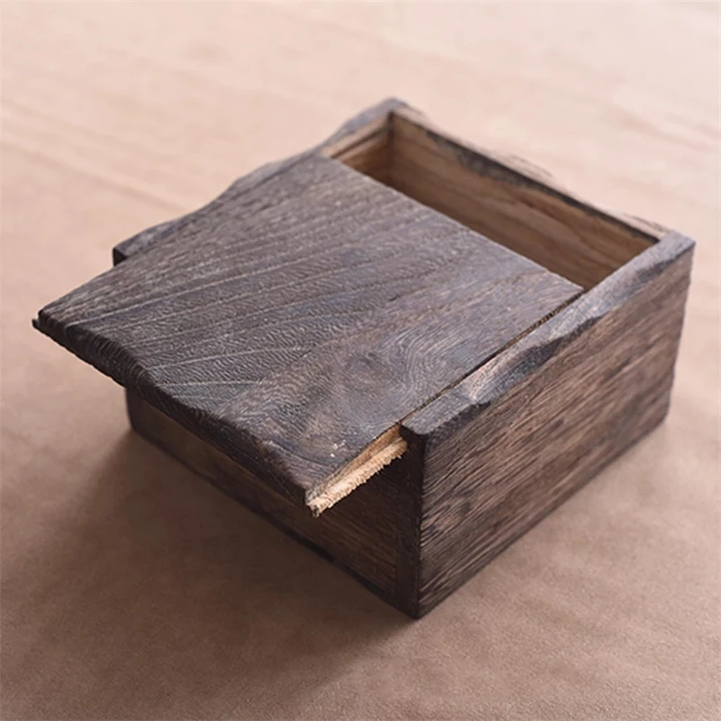 

Black Walnut Wooden Jewelry Earrings Ring Necklace Storage Box