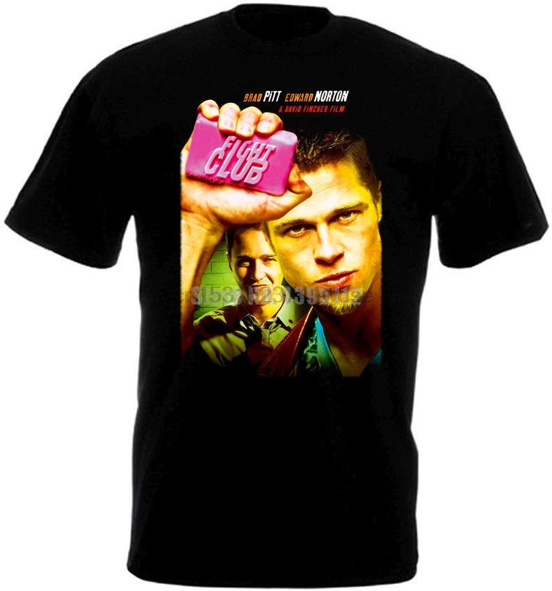 С изображением из фильма Бойцовский клуб постер Femmes Забавные футболки Японская