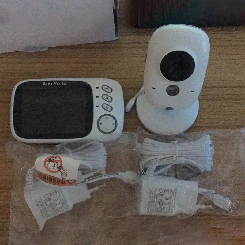 

Baby Video Monitor Camera Wireless Receiver Two-way Intercom Surveillance Music Player 3.2\" LCD Screen Night Vision