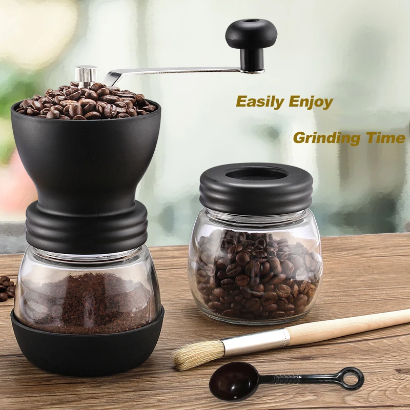 Лидер продаж 2019 ручная кофемолка портативный бесшумный резервуар для хранения