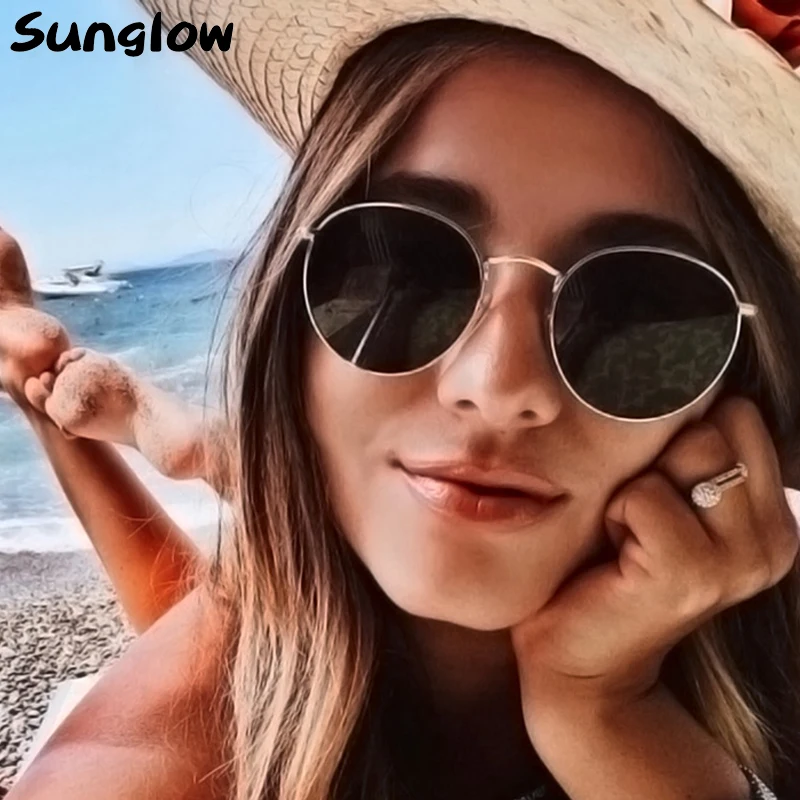 

Vintage Sunglasses For Women Fashion 2021 Candy Color Colorful Mirror Sun Glasses Round Fishing Driving oculos de sol