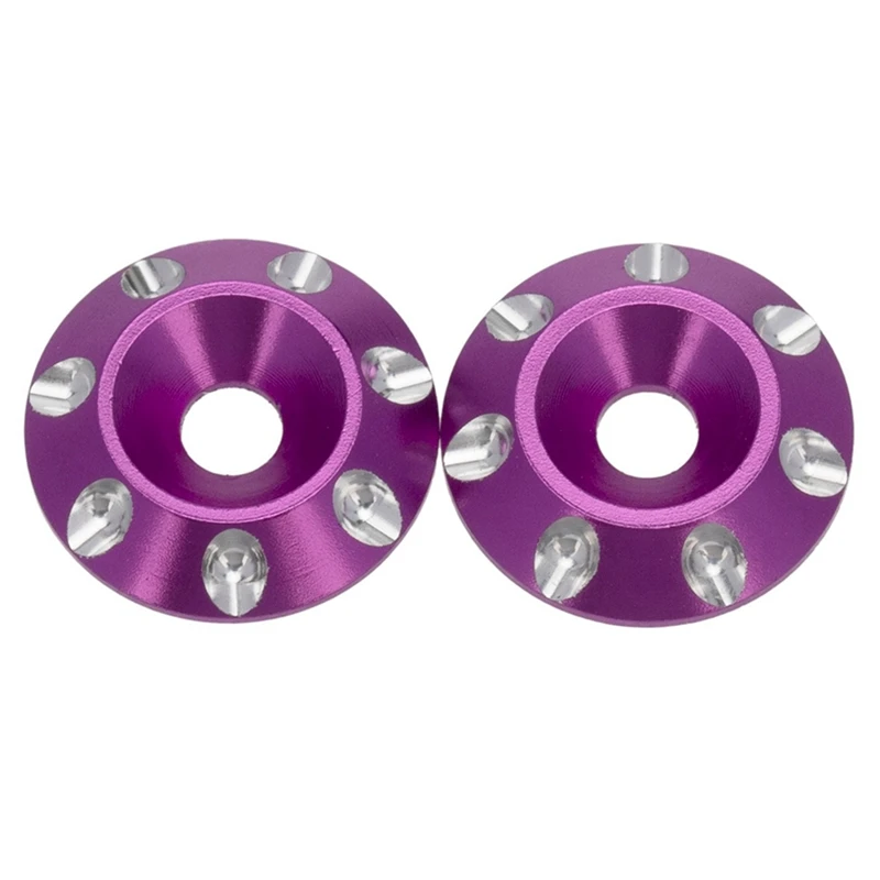 

2 Set Metal Tail Wing M3 Countersunk Screws Washers for 1/10 Scale Off Road Buggy Monster Truck,Purple & Green