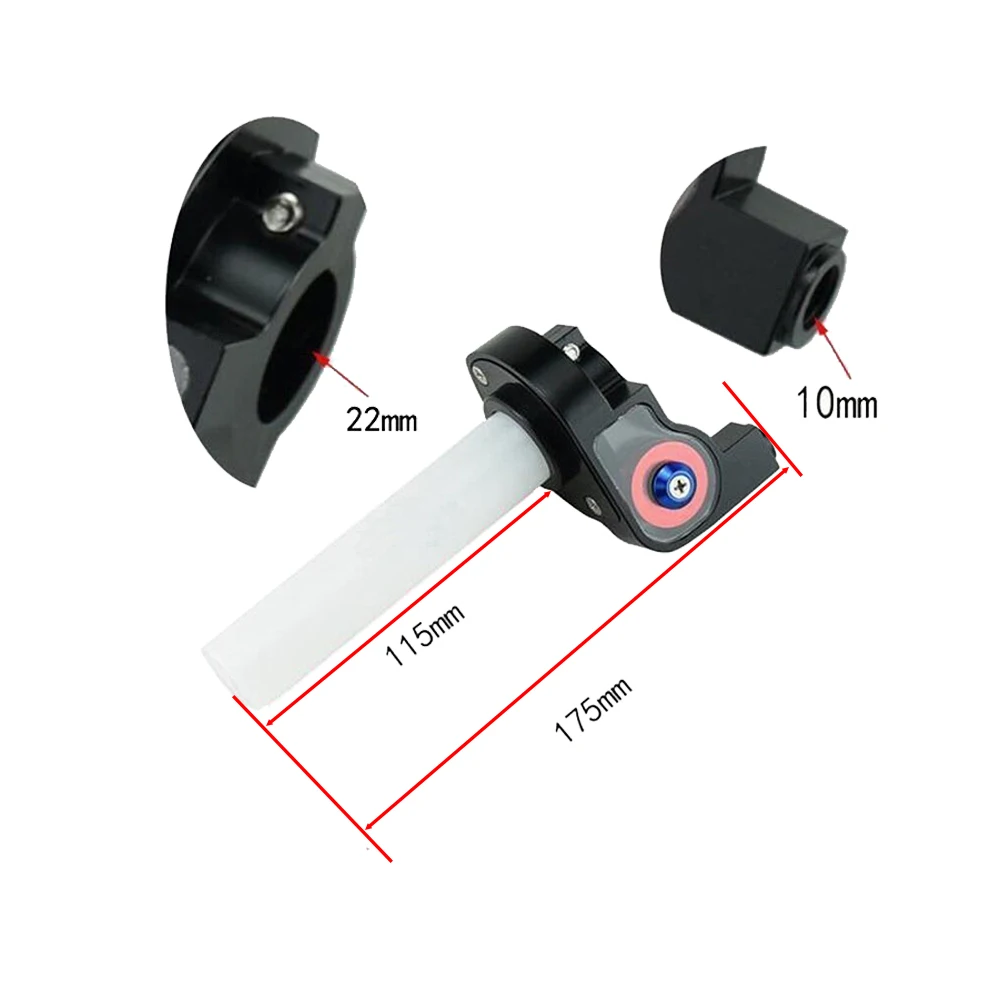 

ALconstar-Motorcycle 22mm Handle Grip with 1/4 Quick Turn Throttle Dirt Pit Bike 7/8" Handlebar Hand Grips + Handle cover