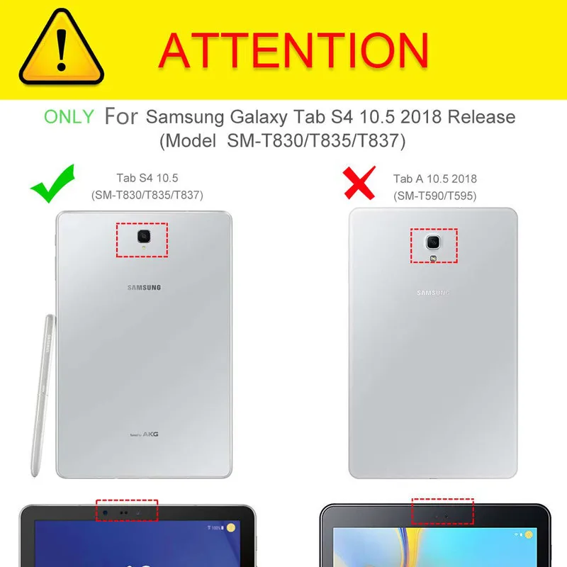 Чехол книжка для Samsung Galaxy Tab S4 диагональ экрана 10 5 дюйма|Чехлы планшетов и