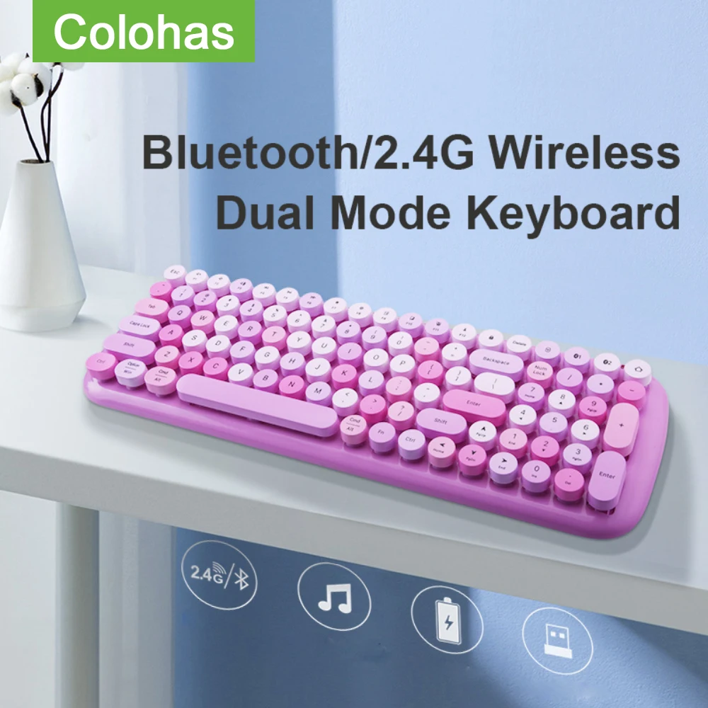 Беспроводная игровая клавиатура и мышь 2 4 ГГц двойной режим Bluetooth набор для ПК