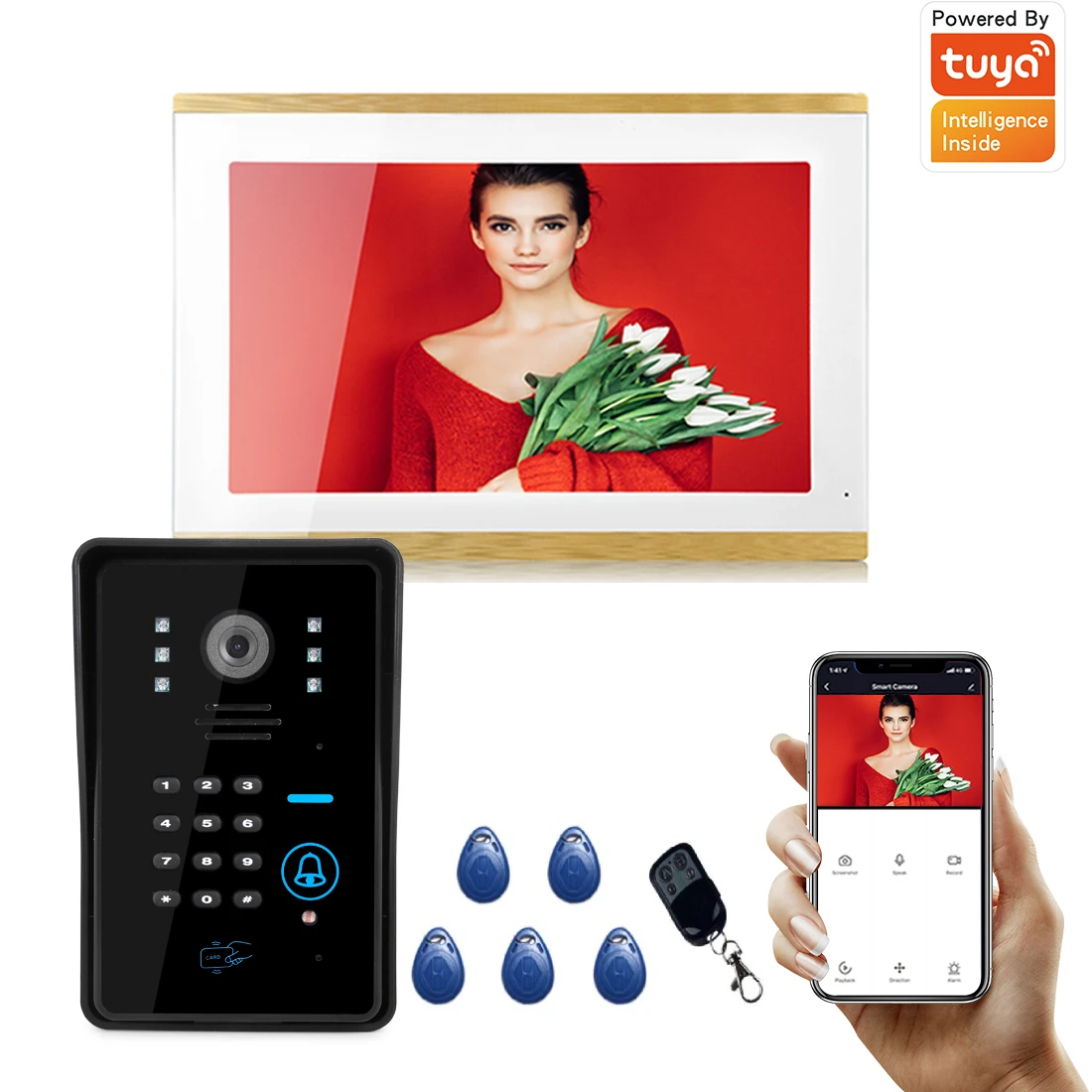 Wi-Fi-видеодомофон с дистанционным управлением через приложение Tuya устройство для