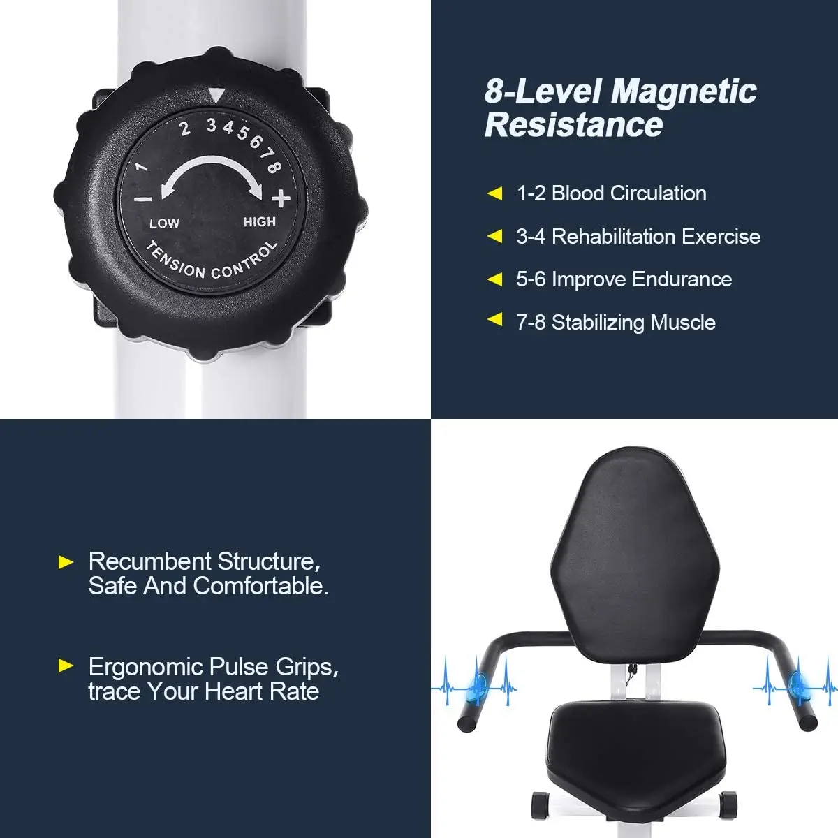 

Exercise Bike with LCD monitor Home Ultra-quiet Indoor Cycling Bike Fitness Bike Cardio Bicycle Fitness Equipment Heavy Duty