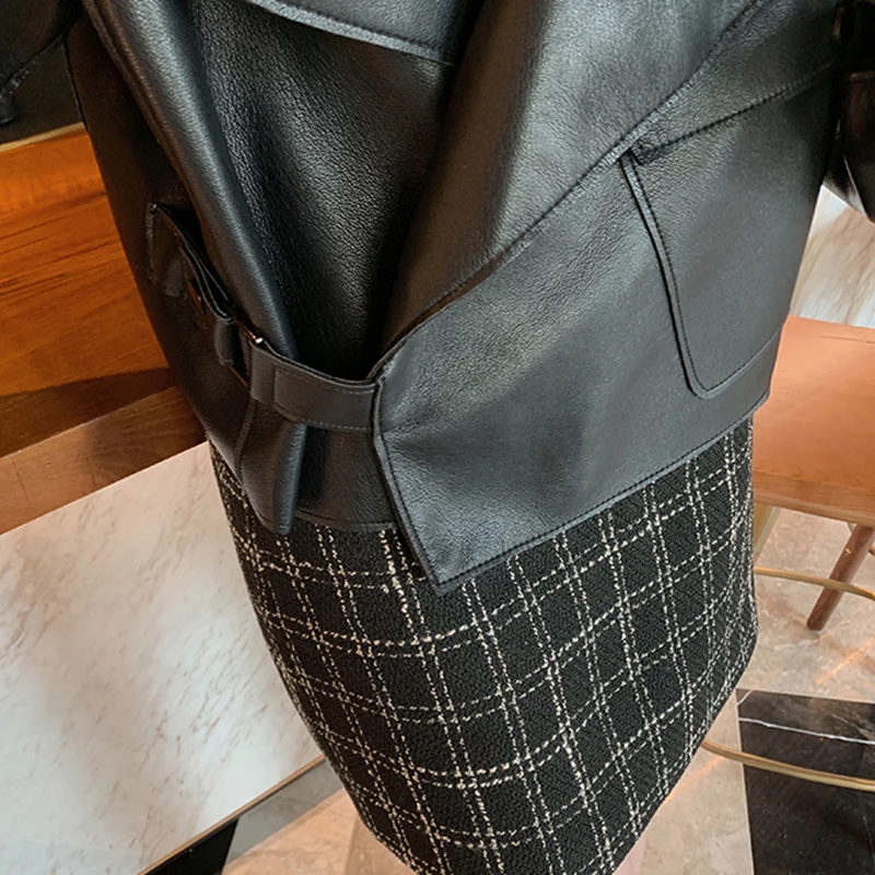 Casual PU Loose Motorcycle Jackets cropped Faux Leather Jacket Women Female Streetwear Short Coat Korean Chic Pockets