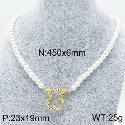 Новые туфли с жемчугом медведь бороды Цепочки и ожерелья из нержавеющей стали медвежьи кулон Регулируемый