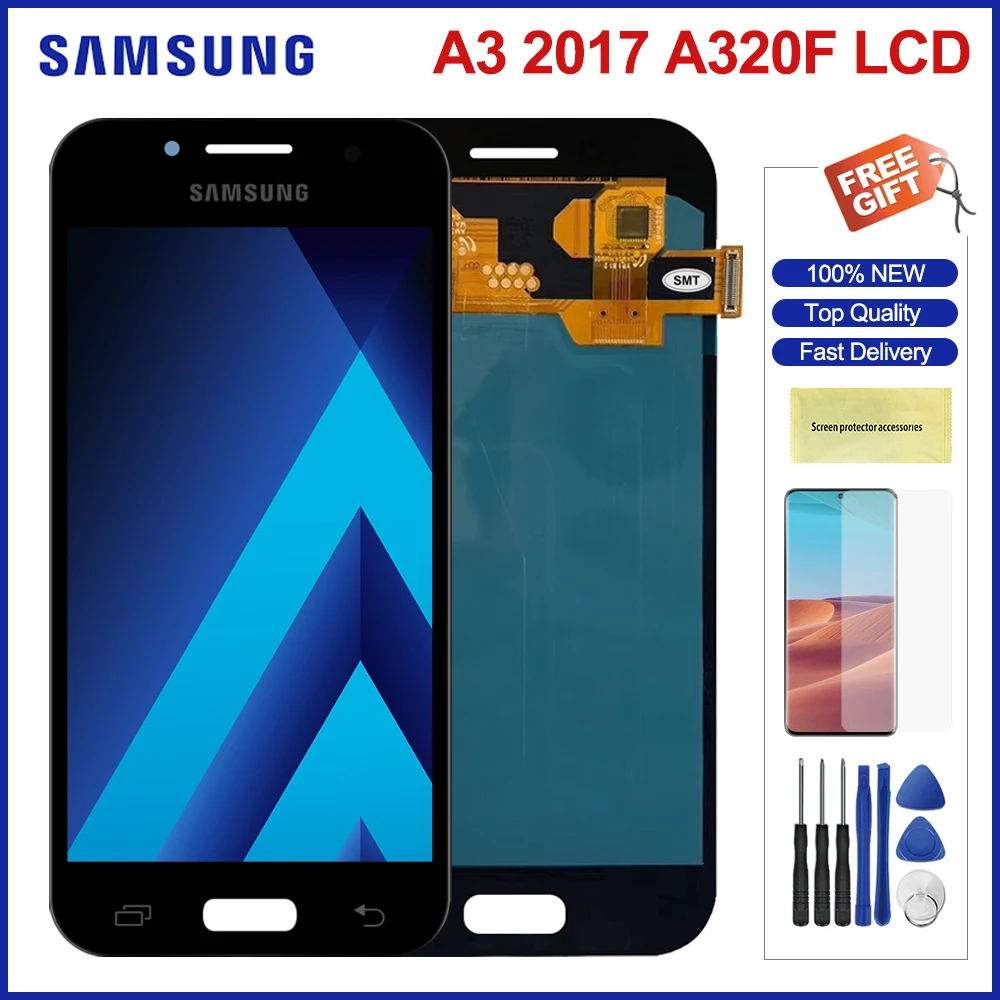 4 7 &quotОригинальный ЖК-дисплей для Samsung Galaxy A3 2017 A320 сенсорный экран сменный