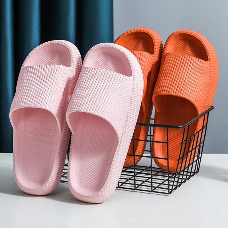 

2021 Thick-soled Household Slippers Ladies EVA Non-slip Thick-soled Flat Shoes Living Room Indoor Slide 4.5SMT001