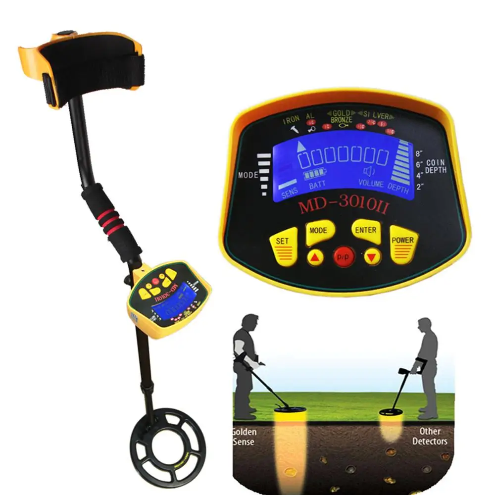 

Подземный металлоискатель MD3010II, Высокочувствительный металлодетектор с ЖК-дисплеем