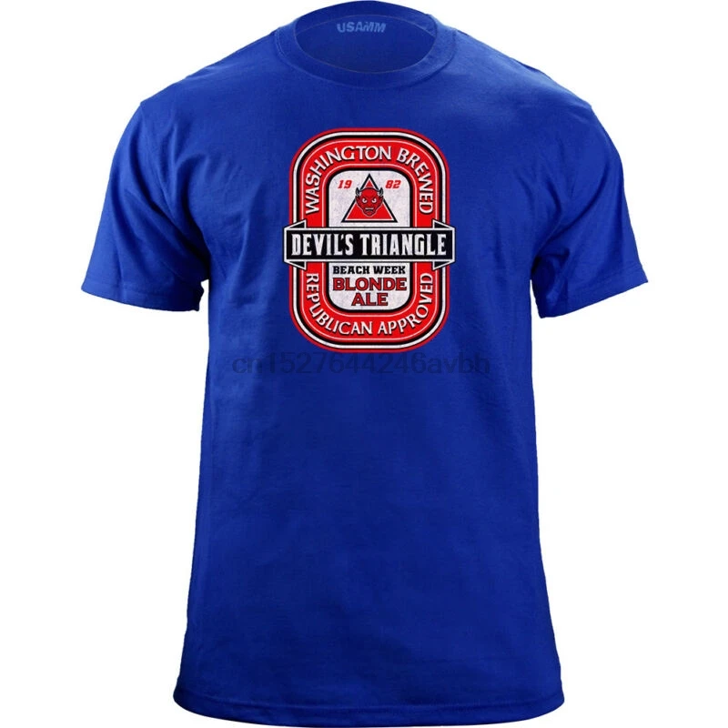Футболка Devils triangle Blonde Ale Beer Label|Мужские футболки| |