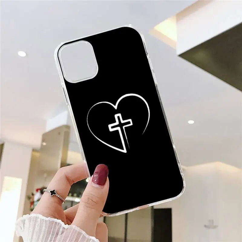 

Faith Christian Religious Jesus Phone Case Transparent soft For iphone 5 5s 5c se 6 6s 7 8 11 12 plus mini x xs xr pro max