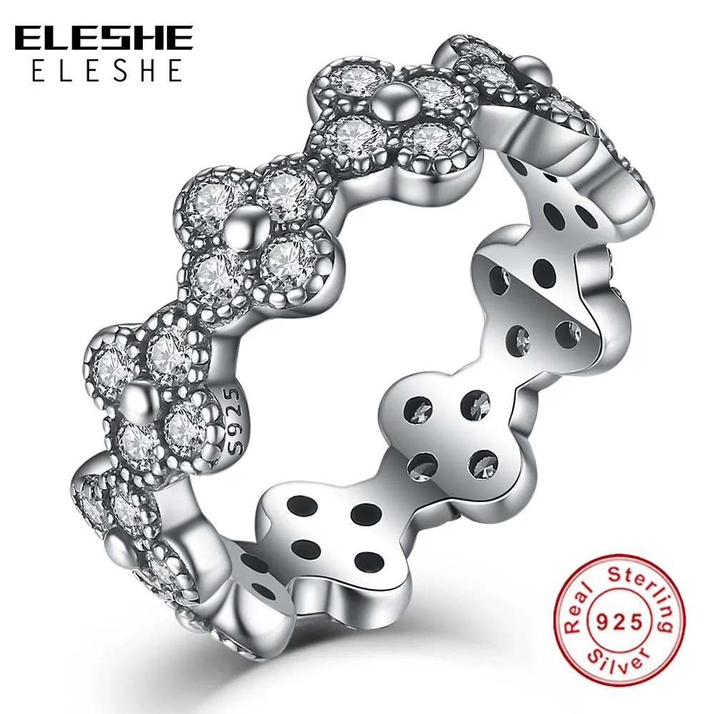 925 серебряные кольца для Для женщин ослепительно кольцо с маргариткой