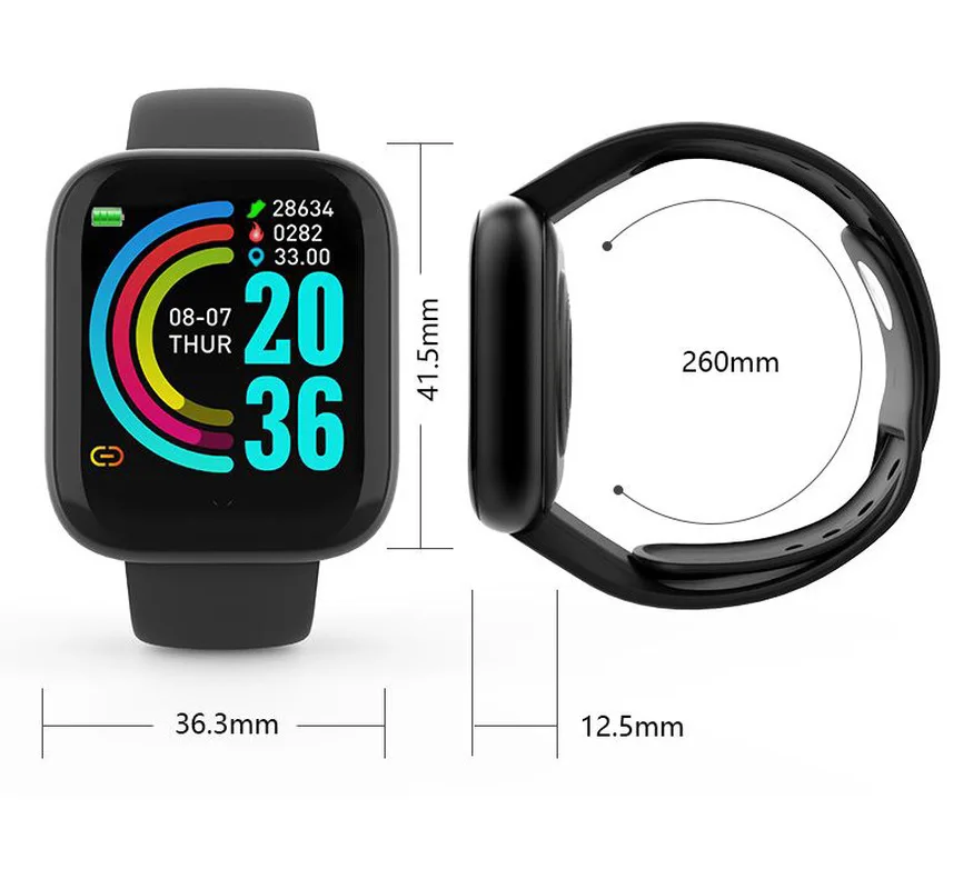 

Smart Watch W6 Bluetooth Fitness Tracker Sports Watch Heart Rate Monitor Blood Pressure Smart Bracelet for Android IOS