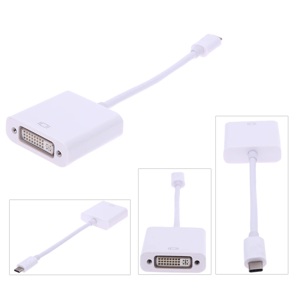 Type C USB 3 1 штекер-DVI 1080P Портативный Расширенный адаптер питания кабель-соединитель