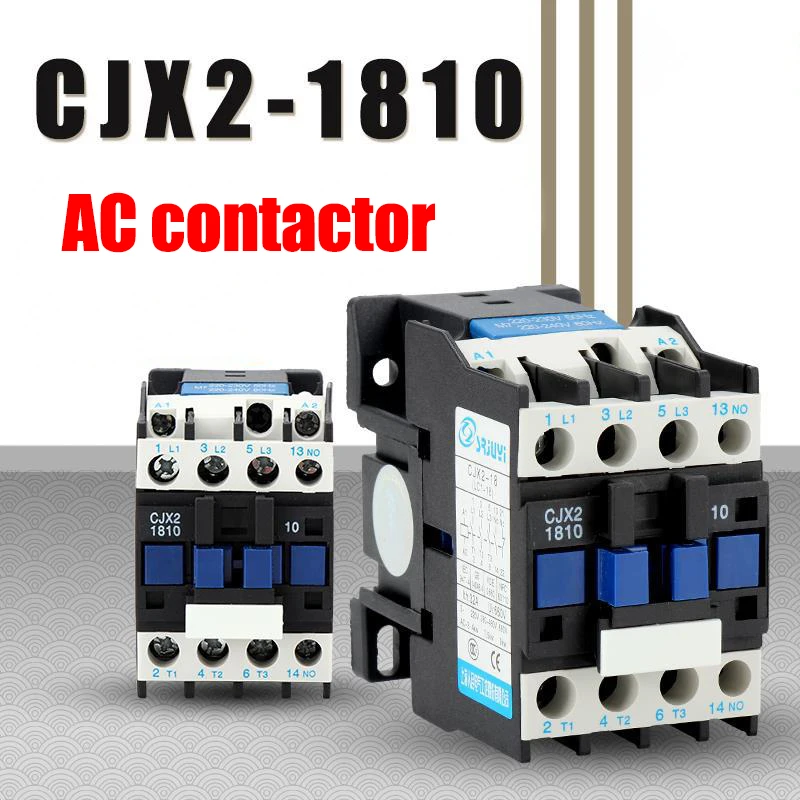 CJX2 1810 LC1 контактор переменного тока 18А 3 фазный полюсный без напряжения катушки 380