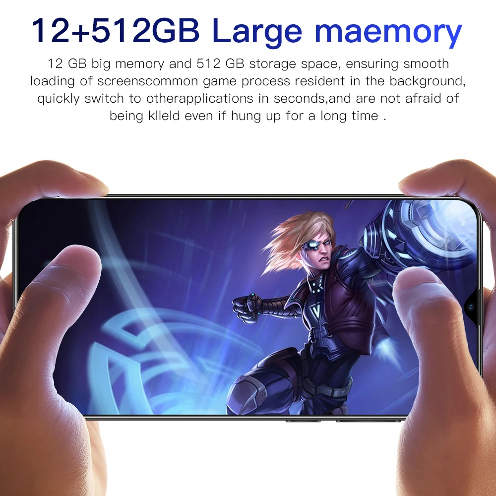 Tel&eacute;fono Inteligente S21Ulrta versi&oacute;n Global, Smartphone de 6,8 pulgadas, 6800mAh, Octa Core, Quad, 12GB + 512GB, c&aacute;mara trasera, Android 10,0, 5G, 4G, LTE-2