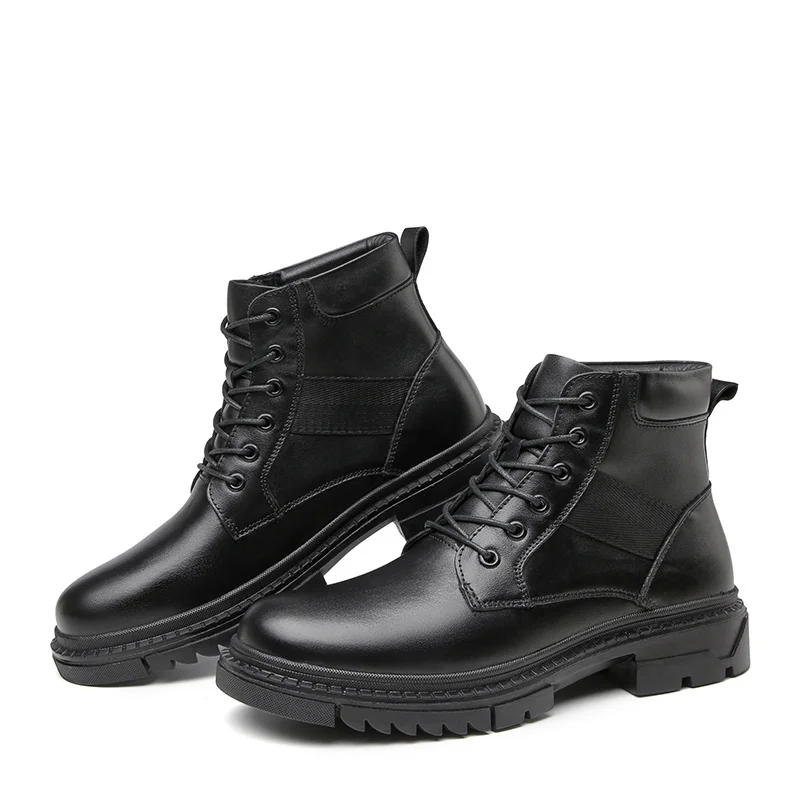 

big size 48 men snow boots High Quality Men genuine Leather Ankle Boots Handmade Outdoor Vintage Men plush Warm winter boots s5